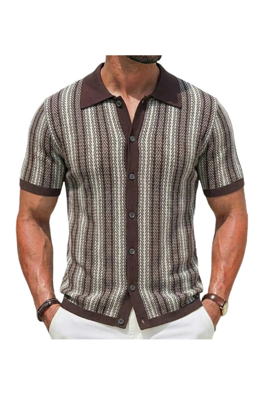 Chemise à manches courtes - Coffee