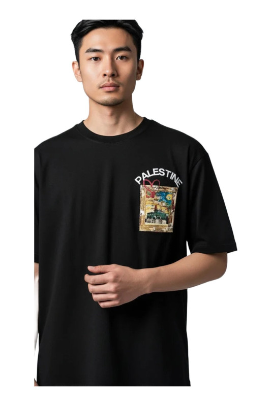 T-shirt MC logo PALESTINE X-FIVE
