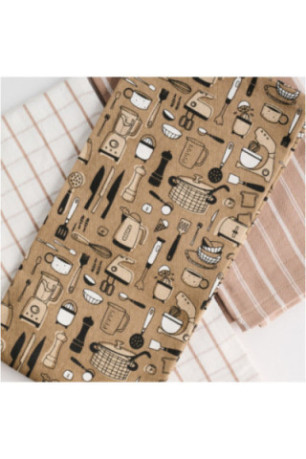 Ensemble de Torchons - Utensillo - Dark Beige