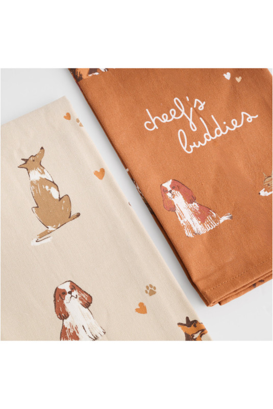 Ensemble de Torchons - Woofters - Beige