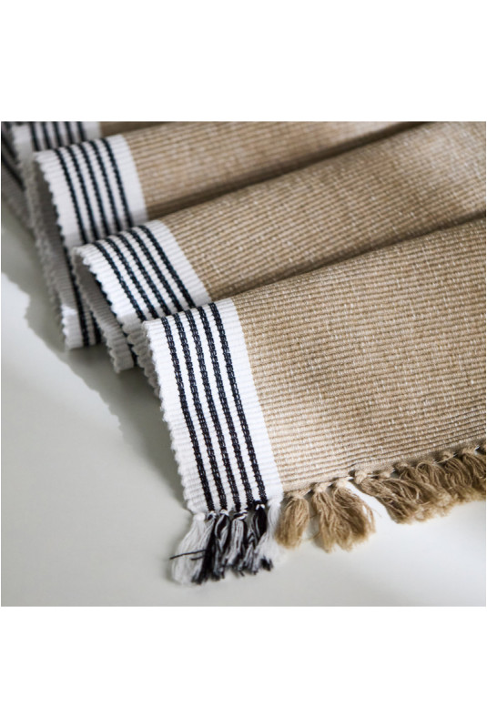 Chemin de Table En Coton - Ribbeno - Mustard