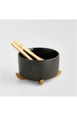 Bol de Service Avec Accessoires - Linerso - Black