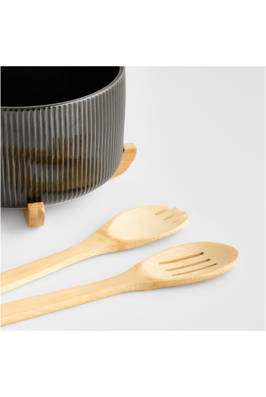 Bol de Service Avec Accessoires - Linerso - Black