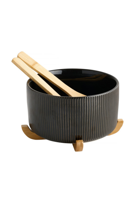 Bol de Service Avec Accessoires - Linerso - Black