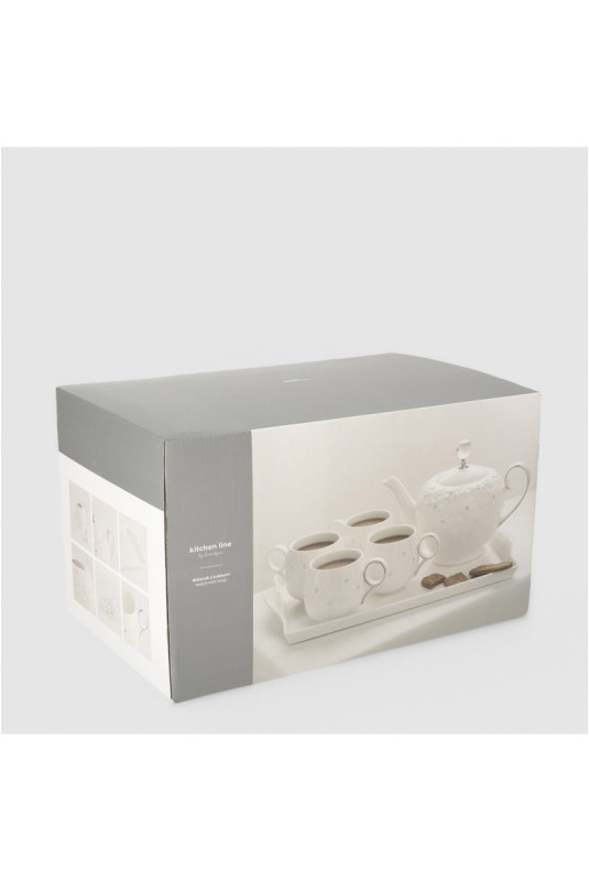 Théière Avec Tasses - Glammor - White