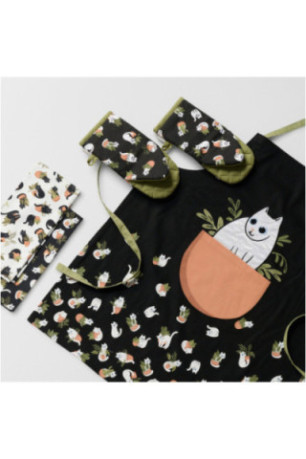 Ensemble de Gants de Four - Purrpot - Black