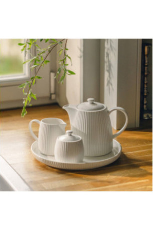 Théière Avec Sucre Et Pot À Lait - Linioso - White