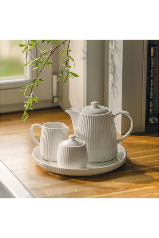 Théière Avec Sucre Et Pot À Lait - Linioso - White