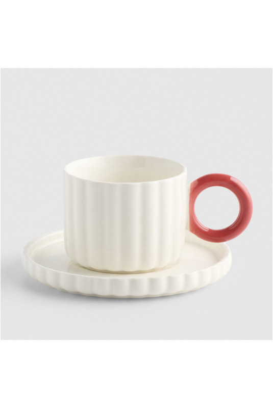 Tasse Avec Sous-Tasse - Della - Pink