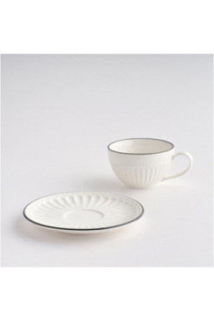 Tasse Avec Sous-Tasse - Raya - Black