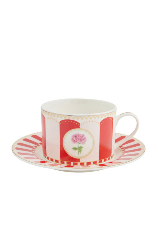 Tasse Avec Sous-Tasse - Vivelle - Red