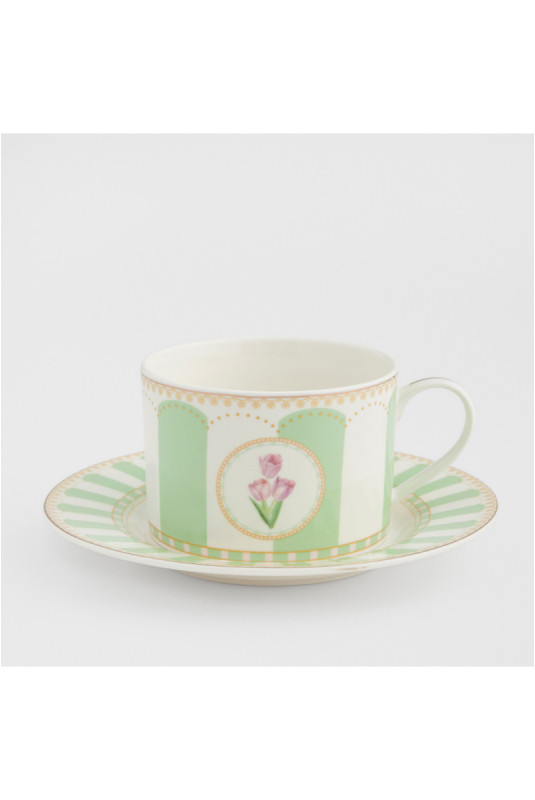 Tasse Avec Sous-Tasse - Vivelle - Light Green