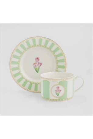 Tasse Avec Sous-Tasse - Vivelle - Light Green