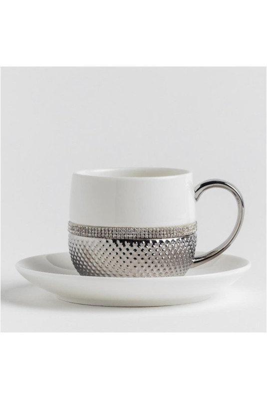 Tasse Avec Sous-Tasse - Glamtis - White
