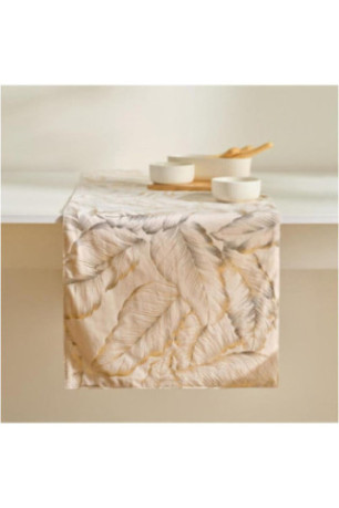 Chemin de Table En Velours - Foglare - Light Beige