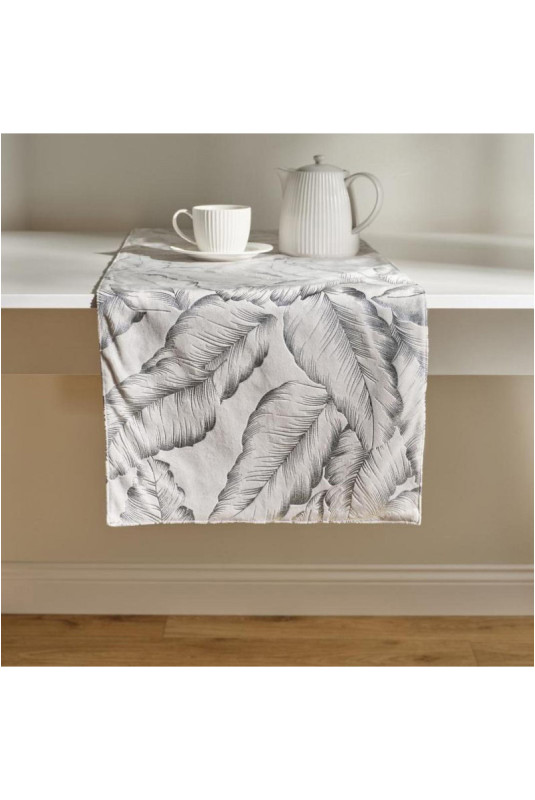 Chemin de Table En Velours - Foglare - Light Grey