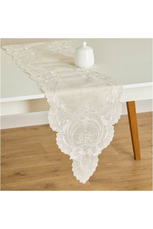Chemin de Table Brodé - Sorella - Light Beige