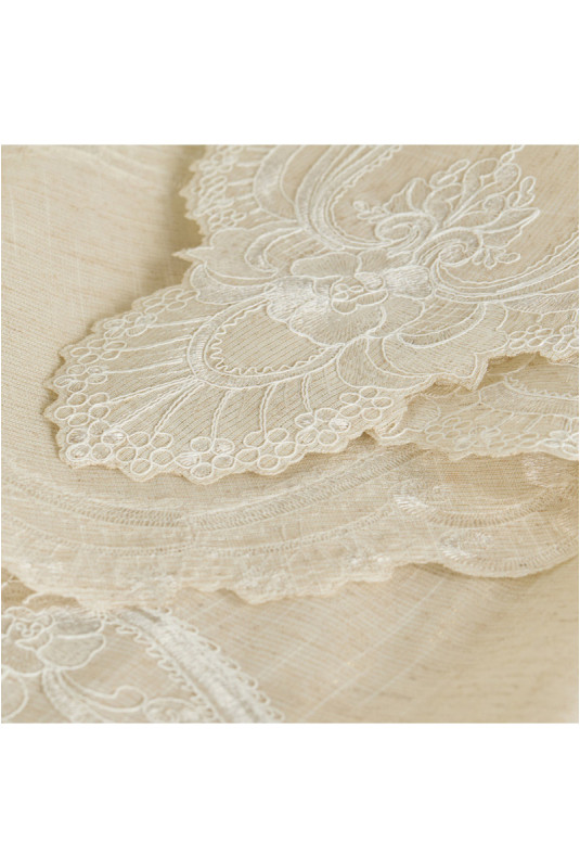 Chemin de Table Brodé - Sorella - Light Beige
