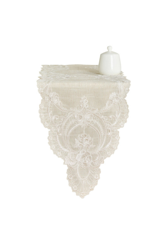Chemin de Table Brodé - Sorella - Light Beige