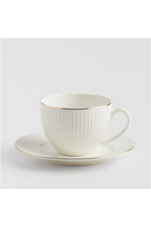 Tasse Avec Sous-Tasse - Stello - White