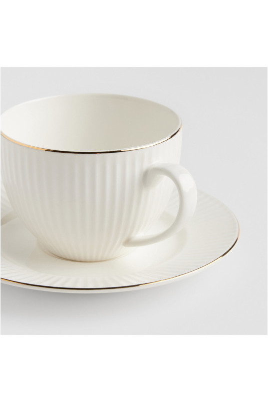 Tasse Avec Sous-Tasse - Stello - White