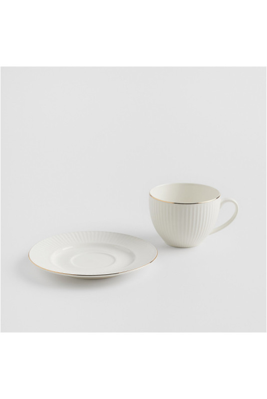 Tasse Avec Sous-Tasse - Stello - White