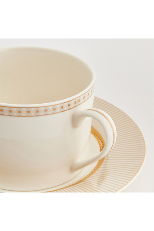 Tasse Avec Sous-Tasse - Galanta - Beige