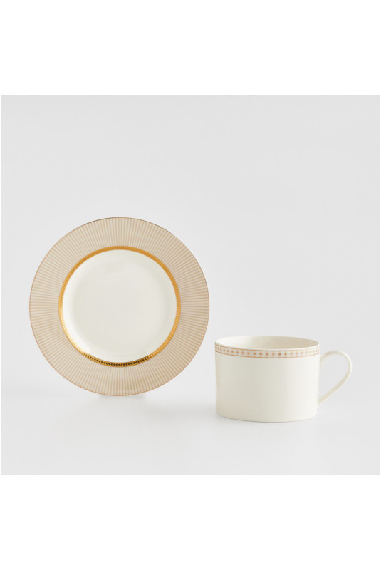 Tasse Avec Sous-Tasse - Galanta - Beige