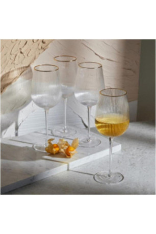 Ensemble de Verres À Vin - Vanesas - Gold