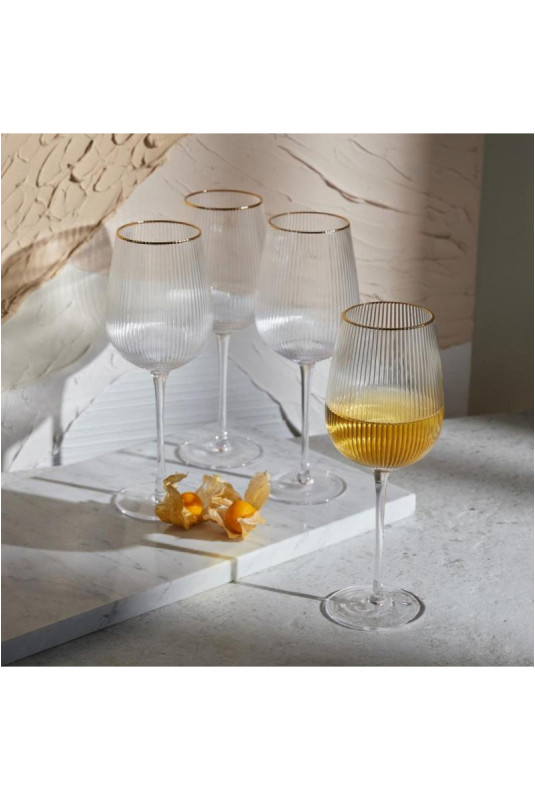 Ensemble de Verres À Vin - Vanesas - Gold
