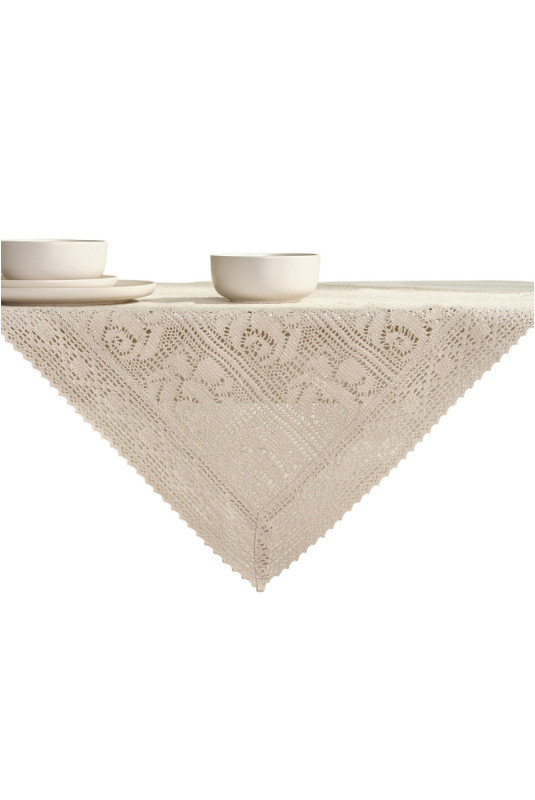 Nappe En Dentelle Pour Petit Format - Folk2 - Beige