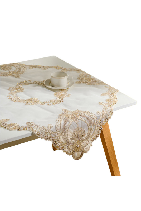 Petite Nappe Brodée - Yulara - Gold