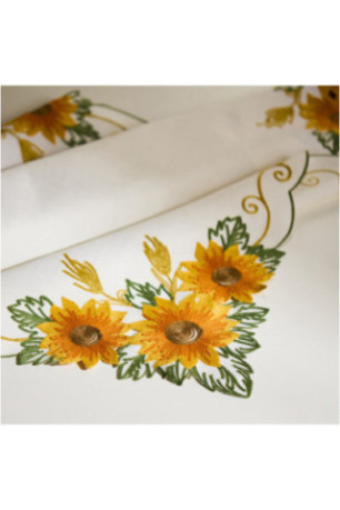 Petite Nappe Brodée - Solros - Orange