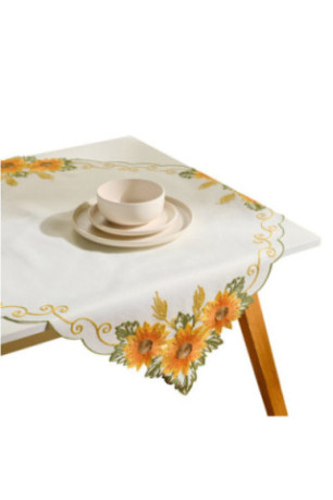Petite Nappe Brodée - Solros - Orange
