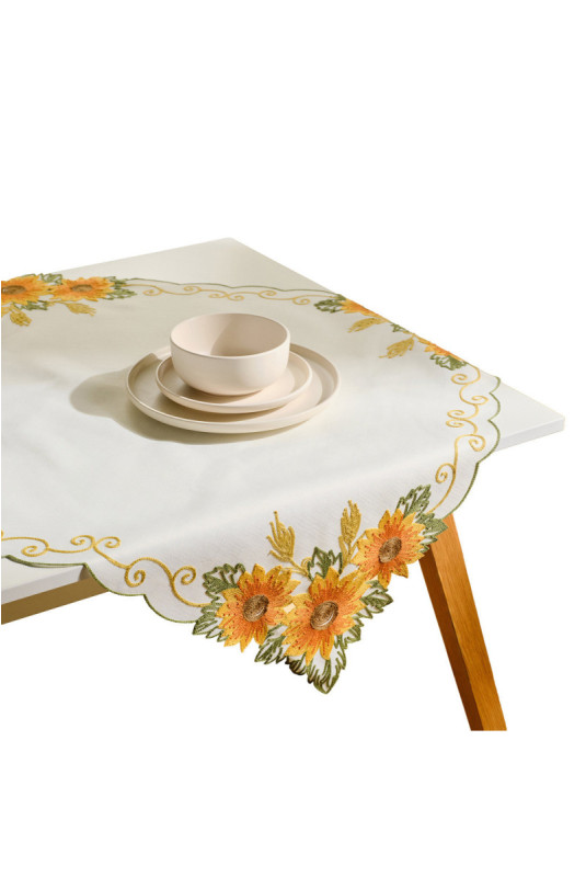 Petite Nappe Brodée - Solros - Orange