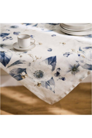 Petite Nappe Imprimée - Ondelle - Ecru