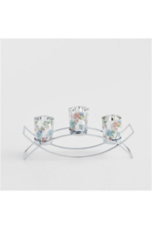 Porte-Bougies Triple - Lucinda - Pink