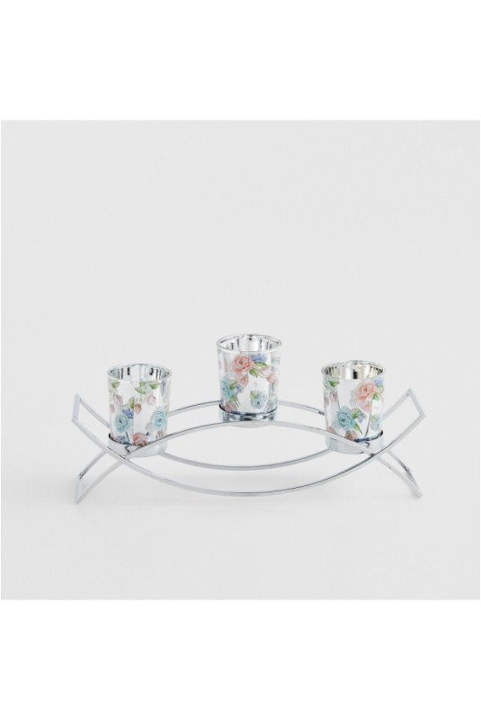 Porte-Bougies Triple - Lucinda - Pink