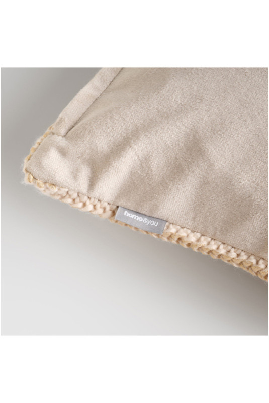 Housse de Coussin Décorative - Cardig - Beige
