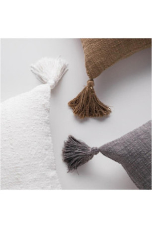 Housse de Coussin Solide - Kolina - White
