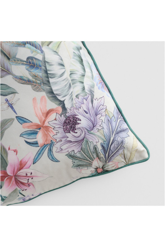 Housse de Coussin Imprimée - Lushia - Light Turquoise