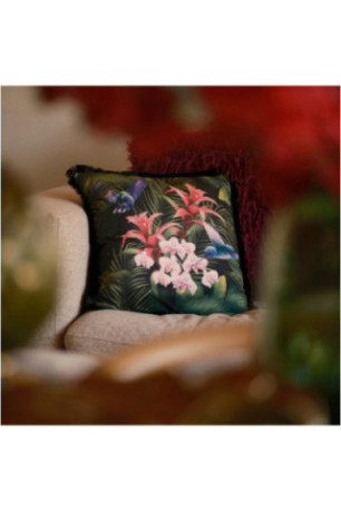 Housse de Coussin Imprimée - Tripini - Black