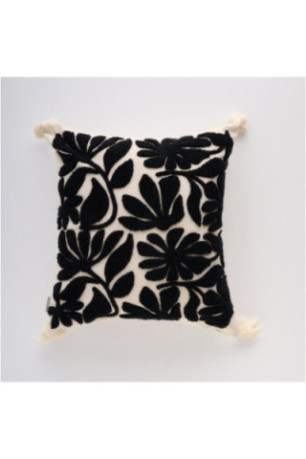 Housse de Coussin Brodée - Elvoria - Light Beige