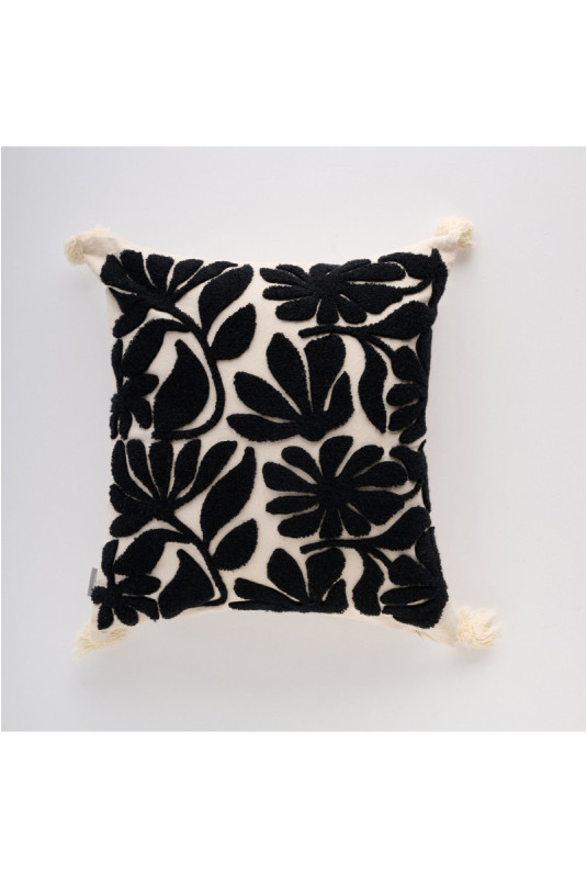 Housse de Coussin Brodée - Elvoria - Light Beige