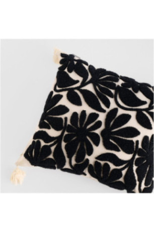 Housse de Coussin Brodée - Elvoria - Light Beige