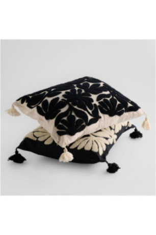 Housse de Coussin Brodée - Elvoria - Light Beige