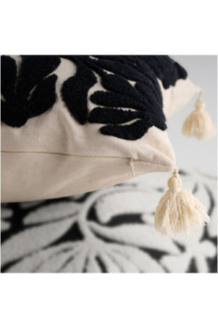 Housse de Coussin Brodée - Elvoria - Light Beige