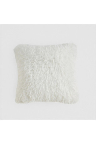 Housse de Coussin En Fourrure - Lapura - White