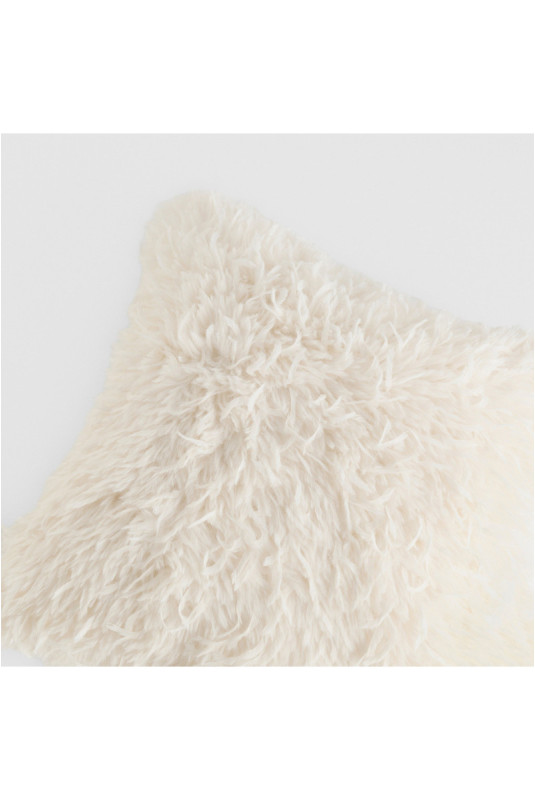 Housse de Coussin En Fourrure - Lapura - Ecru