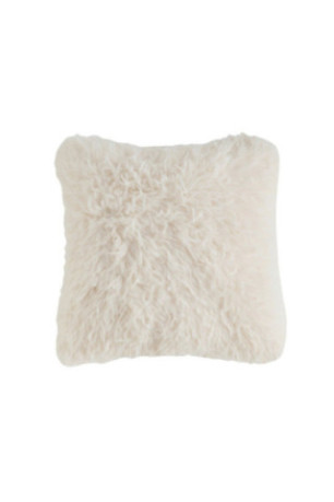 Housse de Coussin En Fourrure - Lapura - Ecru